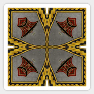 Ornate Kaleidoscope based on Crimson Defiance (Seamless) 30 Sticker